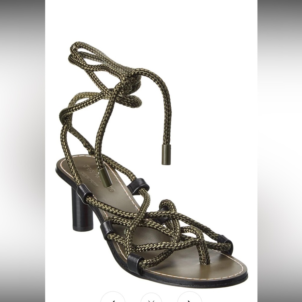 Infinity tie sandal heel